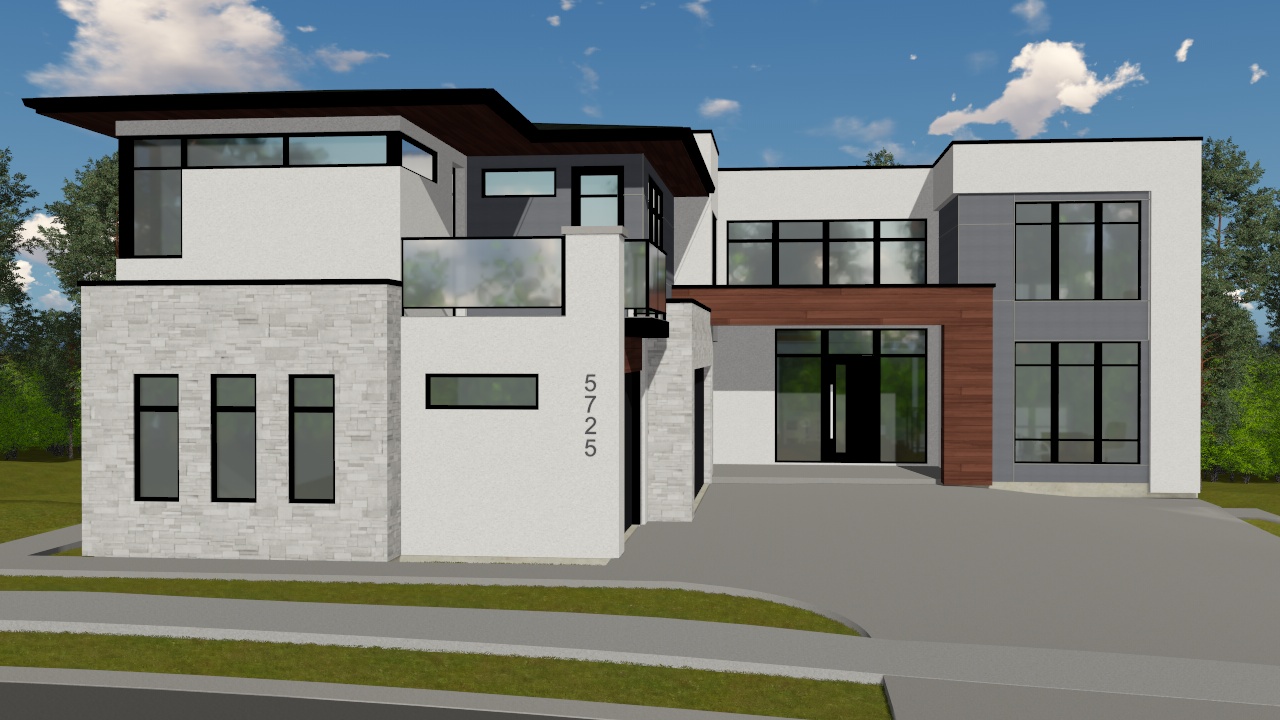 Front exterior view rendering of upcoming home build at 472 Rockview Lane