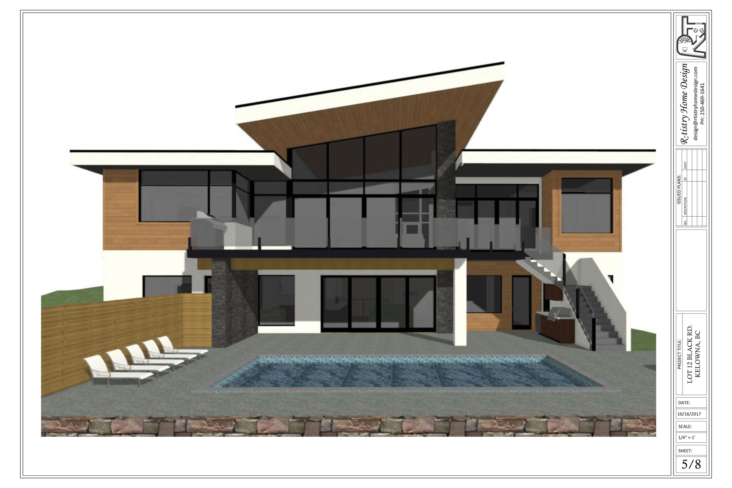Pinot Noir Elevations custom home rendering